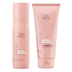 Wella Professionals Invigo Blonde Recharge Cool Blonde Refreshing Shampoo Conditioner Duo Wella Professionals - On Line Hair Depot