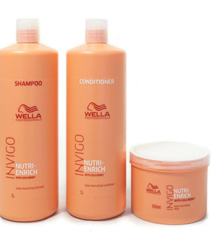 Wella Professionals Invigo Enrich Shampoo 1L & Conditioner 1L & 500ml Treatment TRIO Wella Professionals - On Line Hair Depot