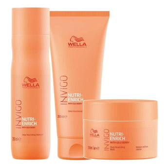 Wella Professionals Invigo Nutri enrich Shampoo Conditioner Mask Trio Wella Professionals - On Line Hair Depot