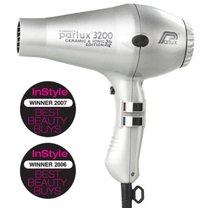 Parlux 3200 Compact Ceramic & Ionic Hair Dryer 1900W - Silver Parlux - On Line Hair Depot