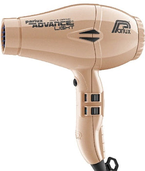 Parlux Advance Light Ceramic and Ionic Hair Dryer 2200w - Gold 2 year Warranty  W460g Parlux - On Line Hair Depot