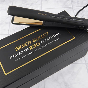 Silver Bullet Keratin 230 25mm Titanium Gold Plates Hair Straightener Bonus Accessories Silver Bullet - On Line Hair Depot