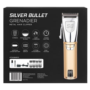 Silver Bullet Grenadier Metal Hair Clipper Gold Silver Bullet - On Line Hair Depot