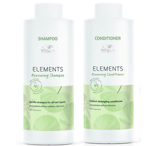 Wella Professionals Elements Renewing Shampoo and Conditioner 1000ml 1 Litre Duo Wella Professionals - On Line Hair Depot