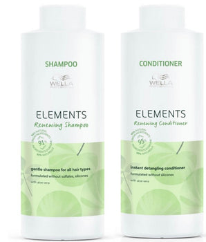 Wella Professionals Elements Renewing Shampoo and Conditioner 1000ml 1 Litre Duo Wella Professionals - On Line Hair Depot