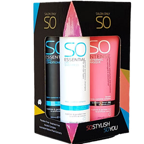 SO Salon Only Essential Quad Pack A gentle range for weightless moisture for all hair types. - On Line Hair Depot