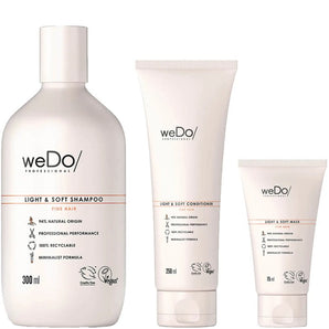 weDo Professional Light & Soft Cleanser Shampoo Conditioner & Mask 75ml Trio - On Line Hair Depot