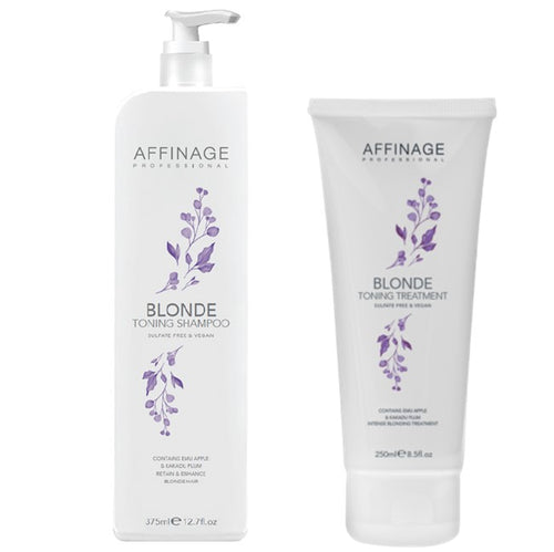 Affinage Blonde Toning Shampoo and Treatment 250ml Duo - On Line Hair Depot