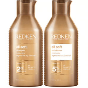 Redken All Soft Shampoo & Conditioner 500ml DUO for Dry, Brittle Hair in need of Moisture Redken All Soft - On Line Hair Depot