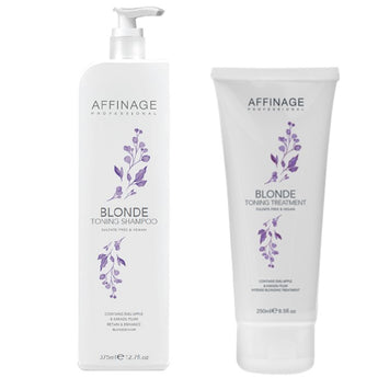Affinage Professional Blonde Toning Shampoo 375ml and Treatment 250ml DUO Affinage - On Line Hair Depot