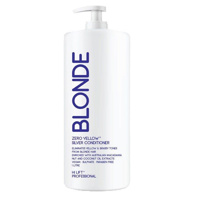 Hi Lift Professional Zero Yellow True Blonde Zero Yellow Pure Silver 1lt Duo Pack - On Line Hair Depot