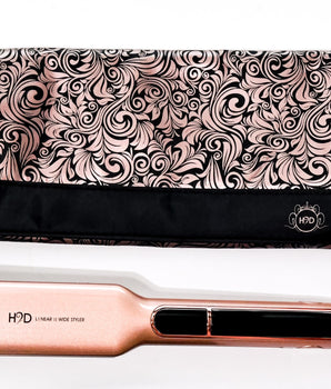H2D Infrared Wide Ceramic and Tourmaline Hair Straightener in Rose Gold H2D - On Line Hair Depot