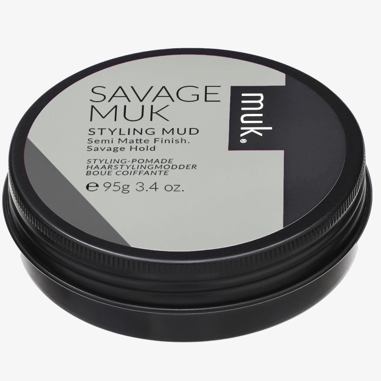 Savage muk Styling Mud 95g Semi Matte Finish Strong Hold - On Line Hair Depot