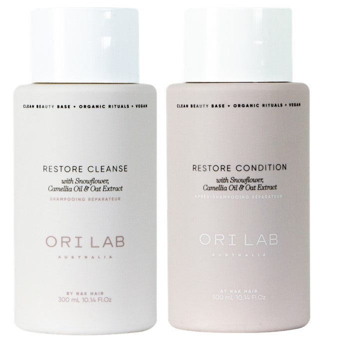 Ori Lab Restore Cleanse and Conditioner 300ml Duo - On Line Hair Depot