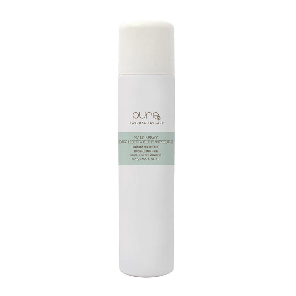 Pure- Halo Spray natural extract 300ml/206.5g x 1Dry Lightweight Texture - On Line Hair Depot