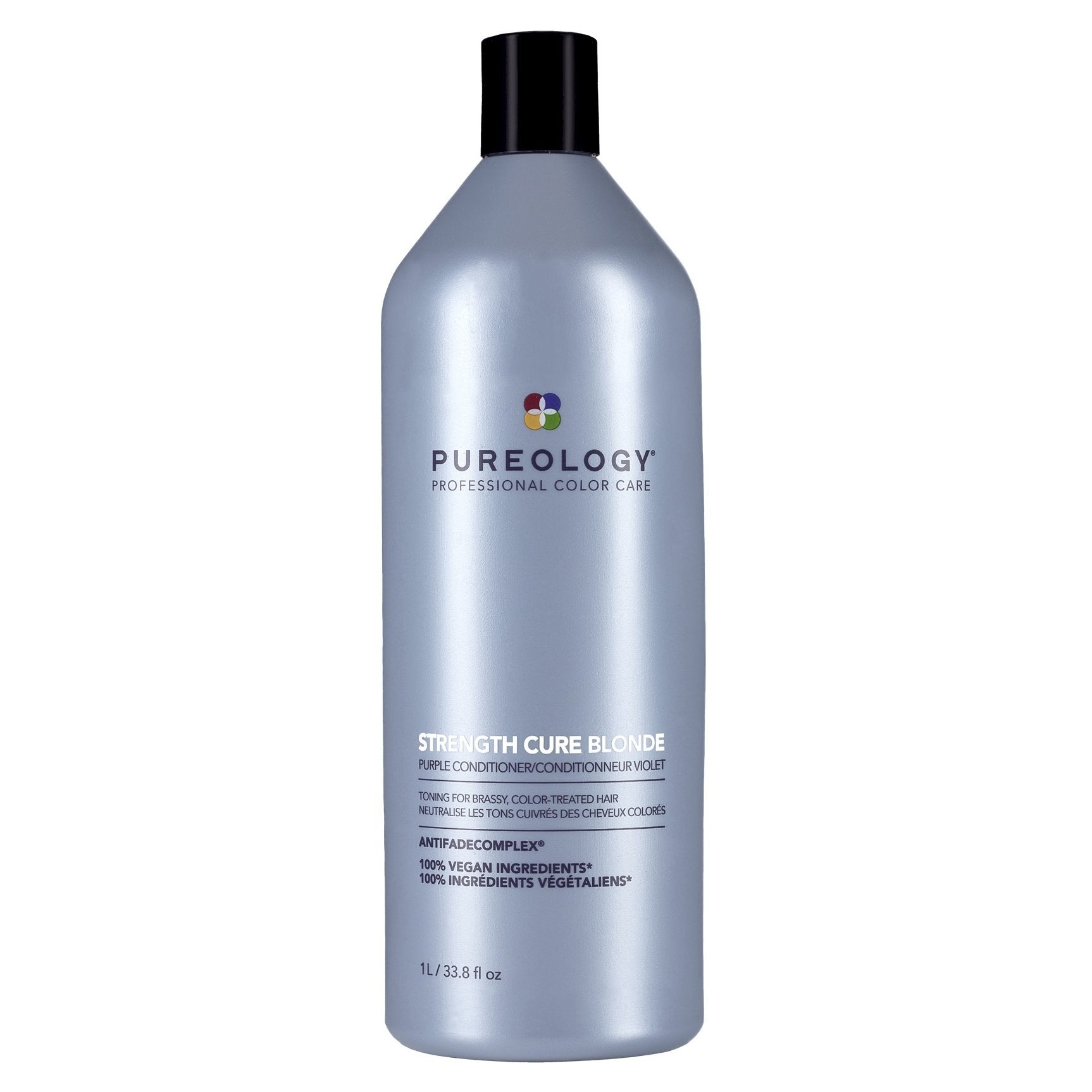 Pureology Strength Cure Blonde Conditioner 1lt purple tones Blonde & strengthens - On Line Hair Depot