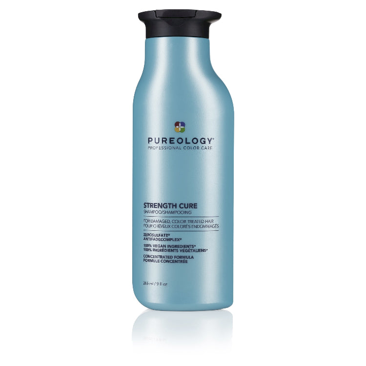 Pureology Strength Cure Shampoo fortifies & repair damaged, color-treated hair - On Line Hair Depot