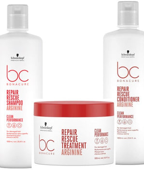 Schwarzkopf BC BONACURE Repair Rescue Shampoo Conditioner Treatment Trio Schwarzkopf Professional - On Line Hair Depot