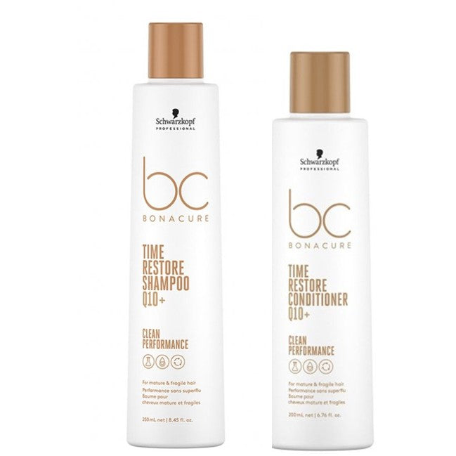Schwarzkopf BC BONACURE Q10+ Time Restore Shampoo, Conditioner Duo - On Line Hair Depot