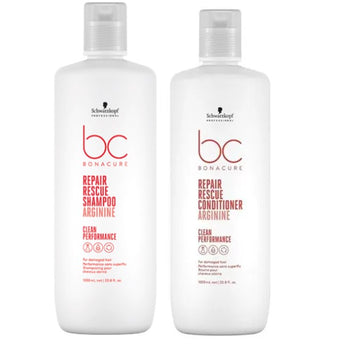 Schwarzkopf BC BONACURE Repair Rescue Shampoo, Conditioner 1lt Duo - On Line Hair Depot