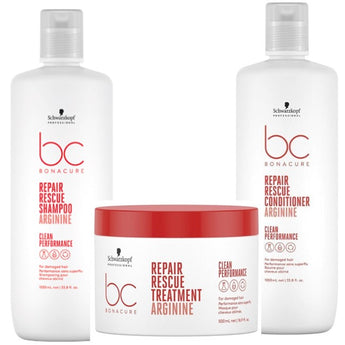 Schwarzkopf BC BONACURE Repair Rescue Shampoo Conditioner Treatment Trio - On Line Hair Depot