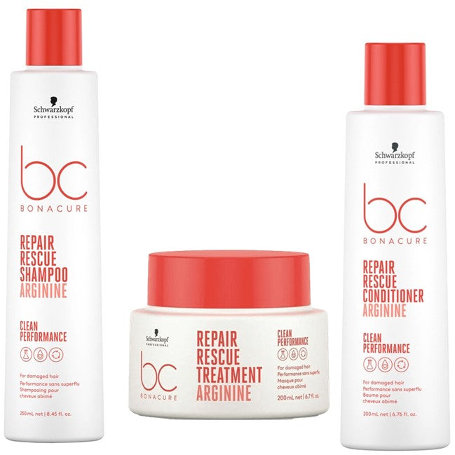 Schwarzkopf BC Peptide Repair Rescue Shampoo, Conditioner, Treatment Trio - On Line Hair Depot