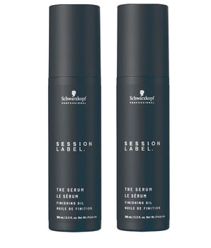 Schwarzkopf Session Label The Serum smooth and polish, whilst adding silky shine 100ml x 2 - On Line Hair Depot