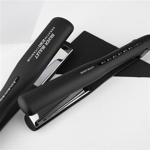 Silver Bullet Keratin 230 Titanium Silver 38mm Wide Plates Hair Straightener - On Line Hair Depot