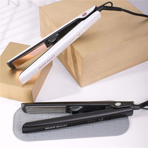Silver Bullet Powerline Hair Straightener 25mm Titanium Plates White - On Line Hair Depot