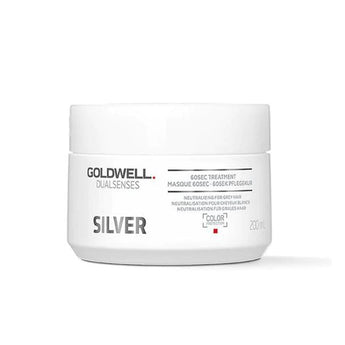 Goldwell Dualsenses Silver 60sec Treatment 200ml for neutralizing Grey Hair Goldwell Silver - On Line Hair Depot