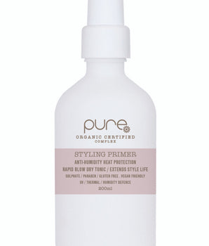 Pure Styling Primer 200ml Anti Humidity Heat Protection Rapid Blow Dry Tonic Pure Hair Care - On Line Hair Depot