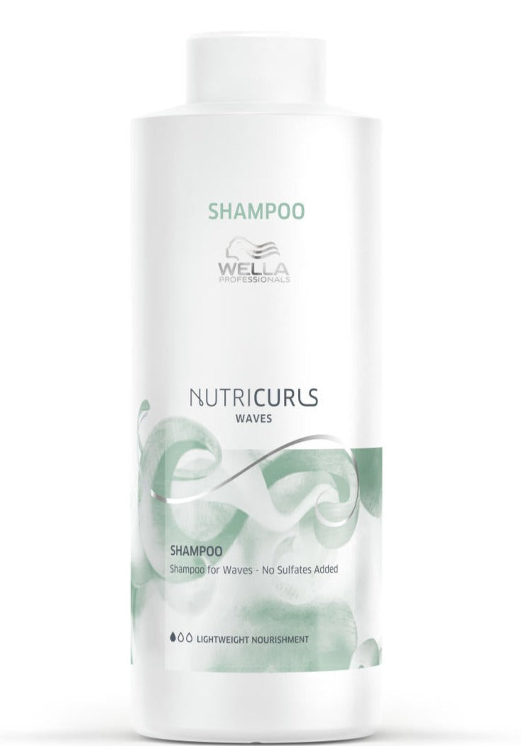 Wella Nutricurls Waves Lightweight Nourishment Shampoo 1000ml - On Line Hair Depot